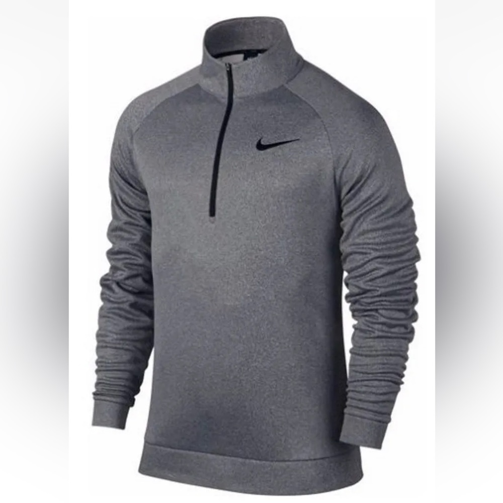 NWT Nike Mens Therma Dri-Fit 1/4 Quarter Zip Pullover Gray.